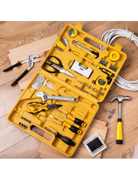Set 48 de unelte de uz casnic Deli EDL1048J, Galben