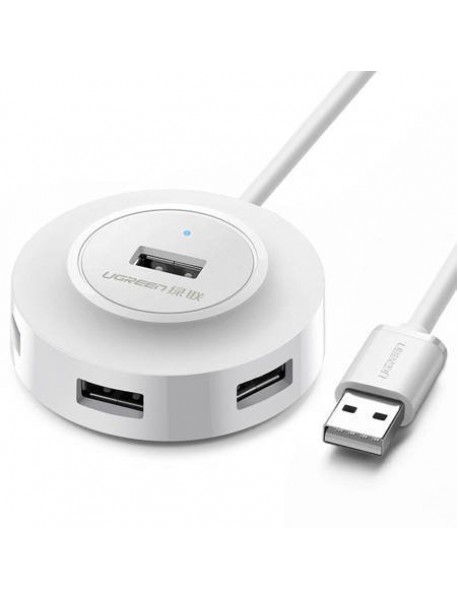 Adaptor HUB 4-in-1 UGREEN CR106, USB - 4x USB 2.0, LED, 1m, Alb