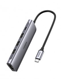 Hub Multiport 5 in 1 Ugreen 5 in 1 CM136 USB Type-C la HDMI 4K, 3 x USB 3.0, USB-C PD 100W