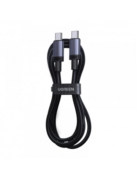 Ugreen - Data Cable (65908) - Type-C to Type-C, Fast Charging, 240W, 5A, 480Mbps, Nylon Braided, 2m - Gray Ugreen - Data Cable (65908) - Type-C to Type-C, Fast Charging, 240W, 5A, 480Mbps, Nylon Braided, 2m - Gray