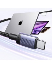 Ugreen - Data Cable L532 (65906) - Type-C to Type-C, Fast Charging, 240W, 5A, 480Mbps, E-Marker Chip, Nylon, 0.5m - Gray