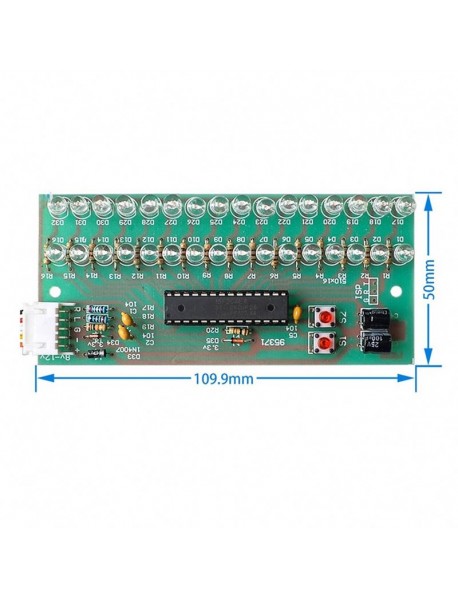 Modul indicator de nivel audio VU metru cu 2 canale x 16 led-uri Modul indicator de nivel audio VU metru cu 2 canale x 16 led-uri