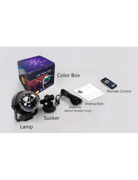 STROBOSCOP cu LED RGB 4mm alimentat la USB 5V cu telecomanda