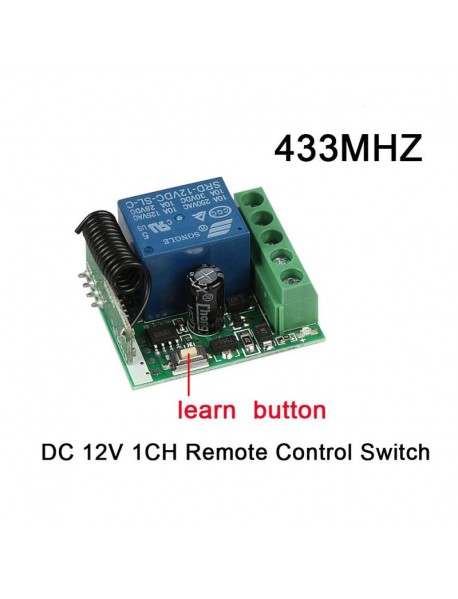 Modul remote control 1 canal 12V 433MHZ cu telecomanda Modul remote control 1 canal 12V 433MHZ cu telecomanda