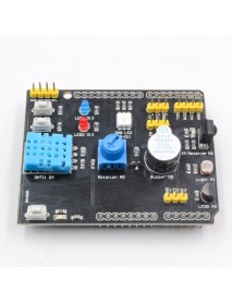 Modul extensie pentru Arduino cu senzor de umiditate, temperatura, senzor IR si buzzer