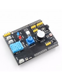 Modul adaptor multifuncțional pentru Arduino UNO R3 cu led RGB, receptor IR, buzzer I2C, senzor de umiditate de temperatură DHT11 LM35