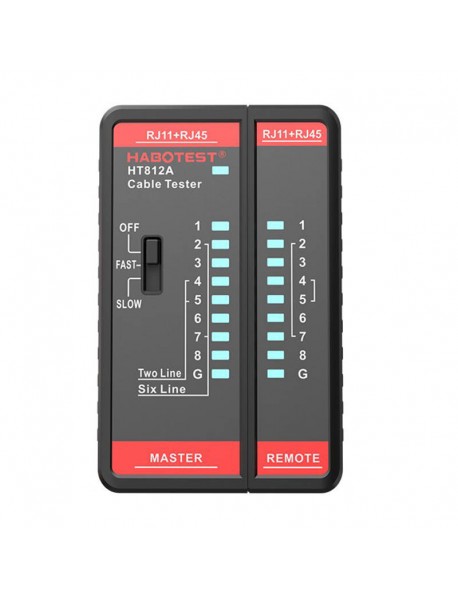 Tester pentru cabluri de rețea Habotest HT812A RJ45/RJ14/RJ12/RJ9