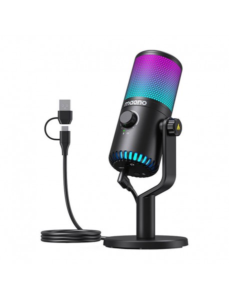 Microfon de gaming Maono DM30RGB (negru)