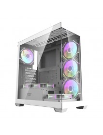 Carcasă pentru computer Darkflash DS900 (alb) + 7 ventilatoare ARGB