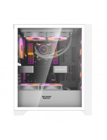 Darkflash DRX70 MESH carcasă de calculator (alb) + 4 ventilatoare RGB