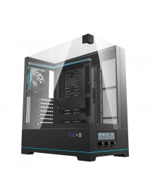 Darkflash DY450 PRO carcasă pentru calculator + ventilator (negru)