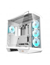 Darkflash DY470 carcasă pentru calculator cu 4 ventilatoare (alb)