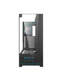 Carcasă pentru computer Darkflash DY450L PRO (negru) + 1 ventilator
