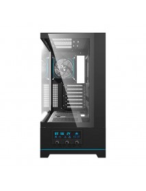 Darkflash DY451 PRO carcasă de calculator (negru) + 1 ventilator