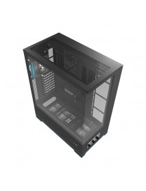 Darkflash DY451L PRO carcasă de calculator (negru) + 1 ventilator