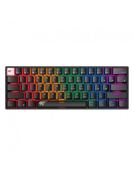 Tastatura Havit KB903L mecanică / gaming RGB cu fir (negru) (QWERTY)
