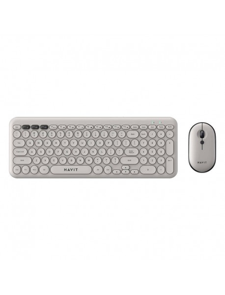 Havit KB254GCM set de tastatură + mouse wireless 2 în 1 pentru jocuri (gri) (QWERTY)
