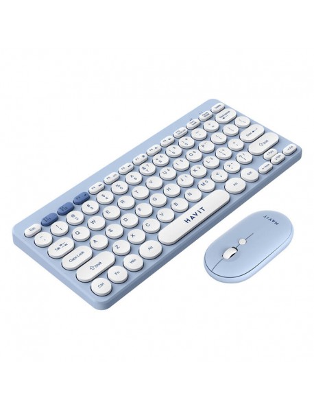 Havit KB279GCM set de tastatura + mouse wireless 2-in-1 pentru jocuri (albastru) (QWERTY)