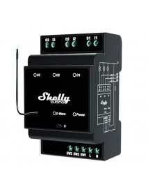 Shelly Qubino Wave Pro 3 Z-Wave 3 canale releu șină DIN Shelly Qubino Wave Pro 3 Z-Wave 3 canale releu șină DIN